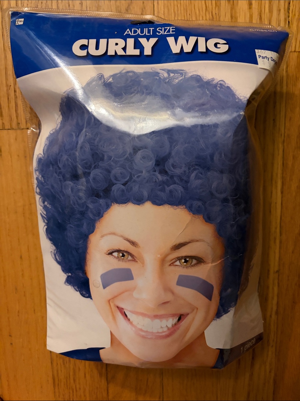 Amscan Curly Blue Adult Wig
